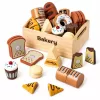 LEAN TOYS Drewniany Mini Zestaw Piekarniczy Chleb z Rzepem w Pudełku 10 szt.