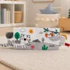 LEAN TOYS Miękka książeczka sensoryczna z szeleszczącym i piszczącym słonikiem, szary