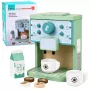 LEAN TOYS Drewniany Zestaw Ekspresu do Kawy, Kubków, Mleka, Akcesoriów dla Dzieci