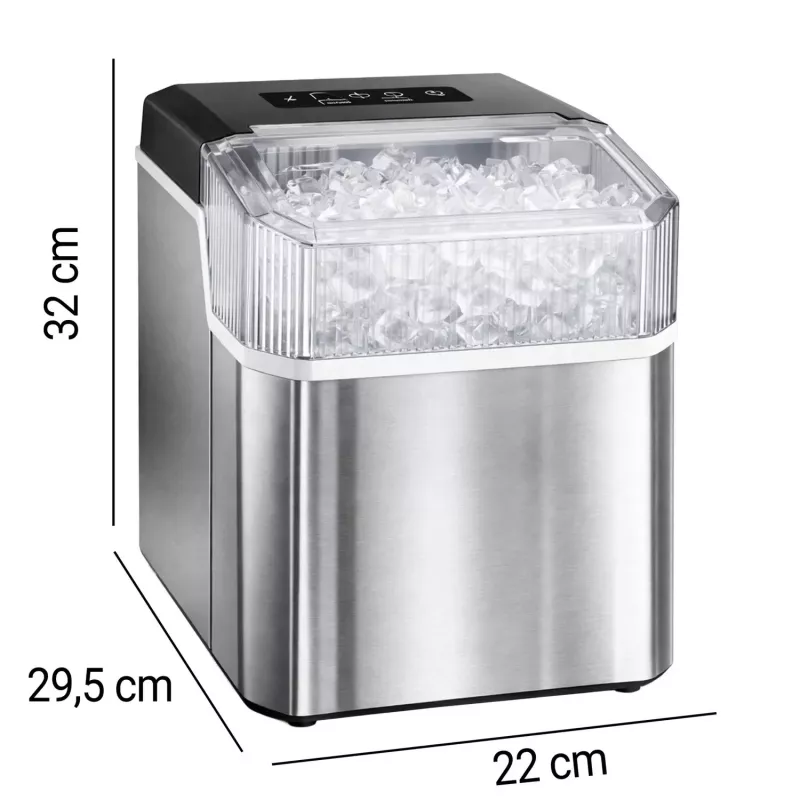 Extralink SmartLife Cube Ice Essential Ice Maker 12kg/24h 2.2L Czarny/Srebrny