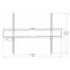 ART AR-95 Uchwyt ścienny stały do telewizora 55-100 cali, udźwig 140 kg, VESA 900x600, profil 33 mm, czarny