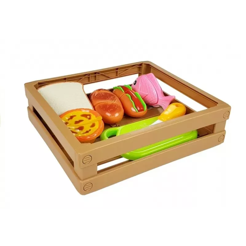 LEAN TOYS Zestaw do Krojenia Hot-Dogów z Koszykiem