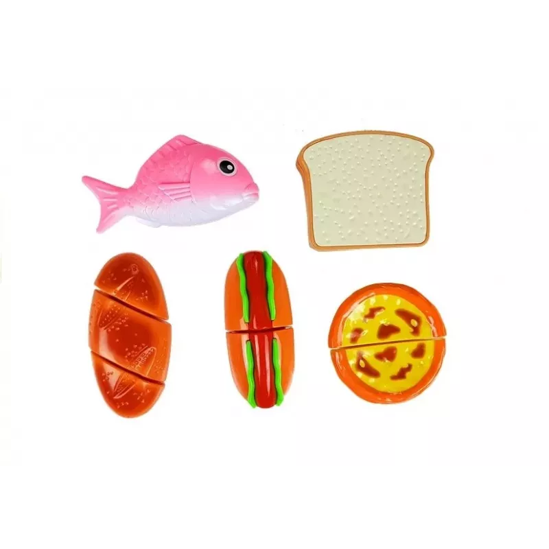 LEAN TOYS Zestaw do Krojenia Hot-Dogów z Koszykiem