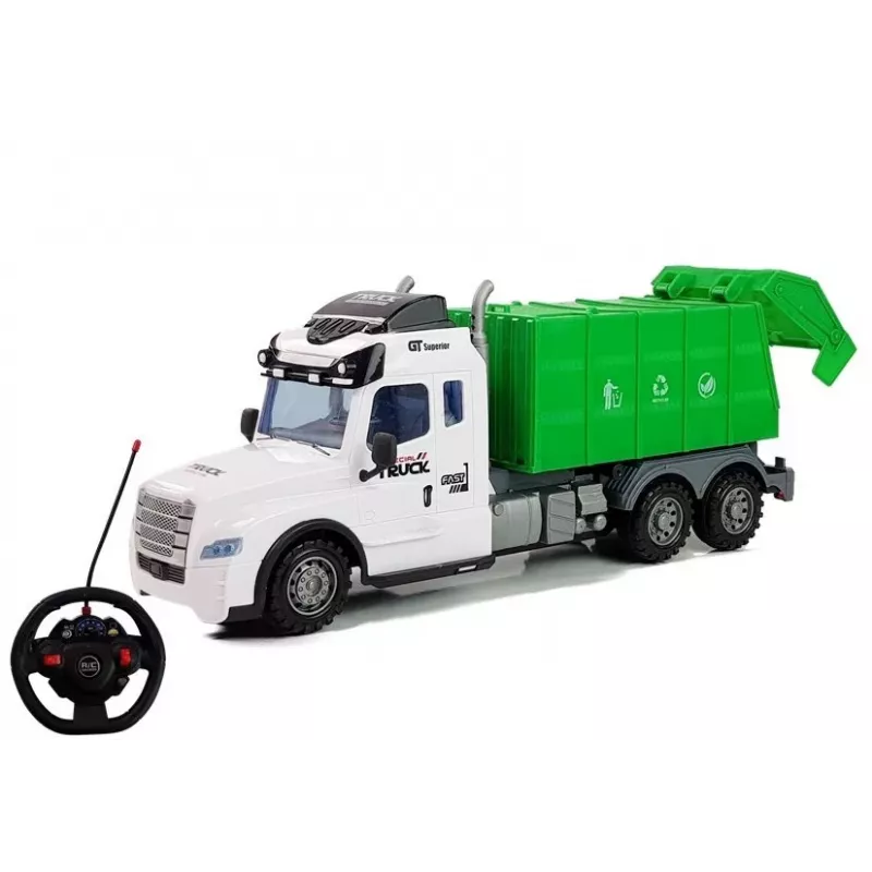 LEAN TOYS Śmieciarka Zdalnie Sterowana RC 1:16 Skala 2.4 GHz