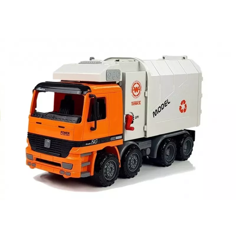LEAN TOYS Napędzana Śmieciarka Kosz na Śmieci