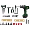 LEAN TOYS DIY Zestaw Narzędzi w Plecaku z Wiertarką 100-częściowy