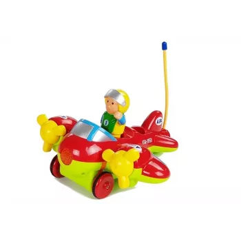 LEAN TOYS Baby R/C Airplane z kierownicą zdalnego sterowania Czerwony