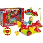 LEAN TOYS Baby R/C Airplane z kierownicą zdalnego sterowania Czerwony