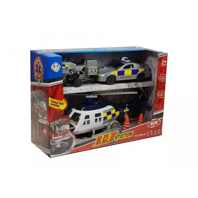 LEAN TOYS Zestaw Policyjny z Światłem i Dźwiękiem