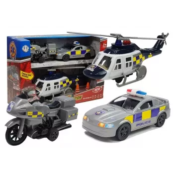 LEAN TOYS Zestaw Policyjny z Światłem i Dźwiękiem