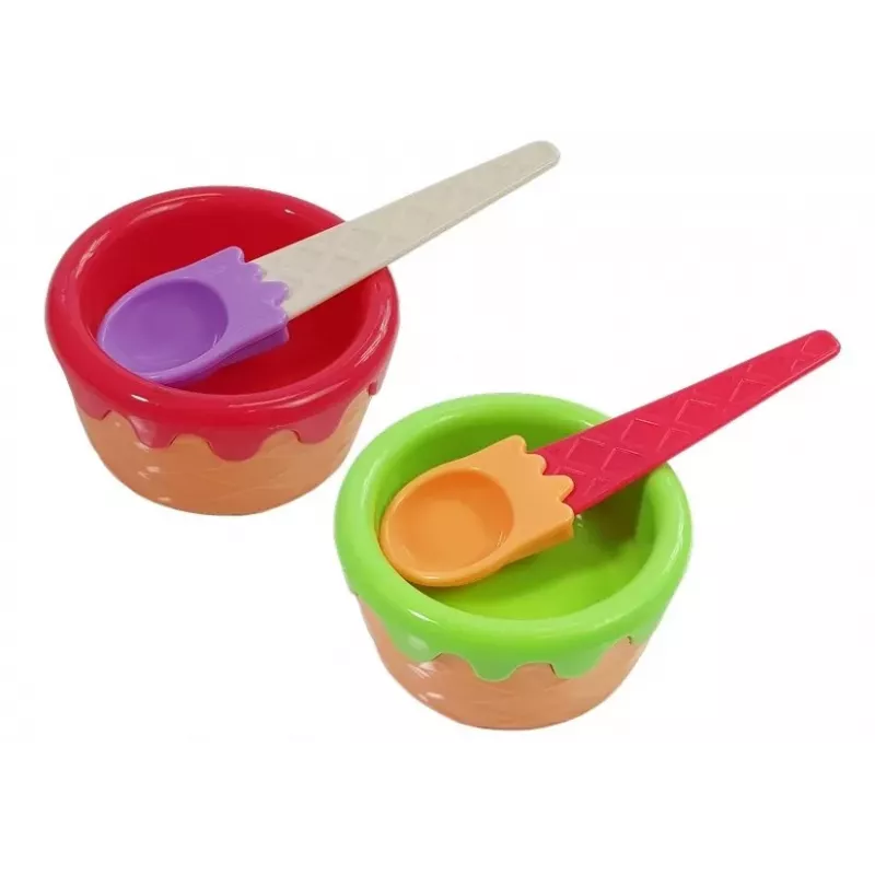 LEAN TOYS Zestaw Słodkości Deserów Lodów Ciasteczek Akcesoriów - Zabawkowe Jedzenie do Zabawy
