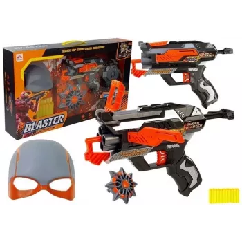 LEAN TOYS Expandable Foam Bullets Gun with Mask