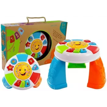 LEAN TOYS Stół edukacyjny dla niemowląt Kolorowy z dźwiękami