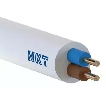 Przewód NKT OMY 2x1mm2 300/300V Biały Bęben 100m