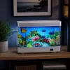 LEAN Sztuczne Ozdobne Akwarium LED Nocna Lampka 3D Rybki Ruchome Kolorowe