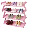 LEAN Shoe Cabinet Lightweight 4-Tier Shelf Freestanding Pink