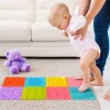 LEAN TOYS Sensory Silicone Puzzle Mat Sensory Path Colorful 25 cm 12 pcs.