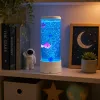 LEAN Ozdobna Lampka Nocna LED RGB Akwarium z Rybkami 16 Kolorów USB Biała