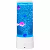LEAN Ozdobna Lampka Nocna LED RGB Akwarium z Rybkami 16 Kolorów USB Biała