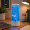 LEAN Ozdobna Lampka Nocna LED RGB Akwarium z Rybkami 16 Kolorów USB Biała