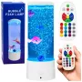 LEAN Ozdobna Lampka Nocna LED RGB Akwarium z Rybkami 16 Kolorów USB Biała