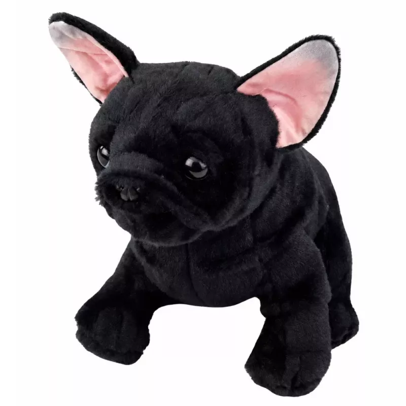 LEAN TOYS Pluszowy Piesek Buldog Francuski Czarny 22 cm