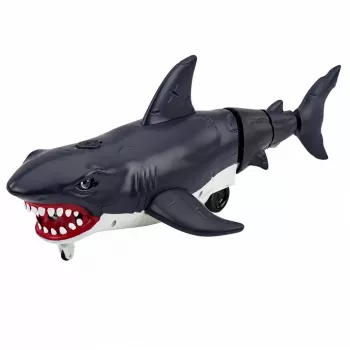 LEAN TOYS RC Shark Zdalnie Sterowany Rekin, Porusza Ogonem, Światła, Efekt Dymu, Czarny