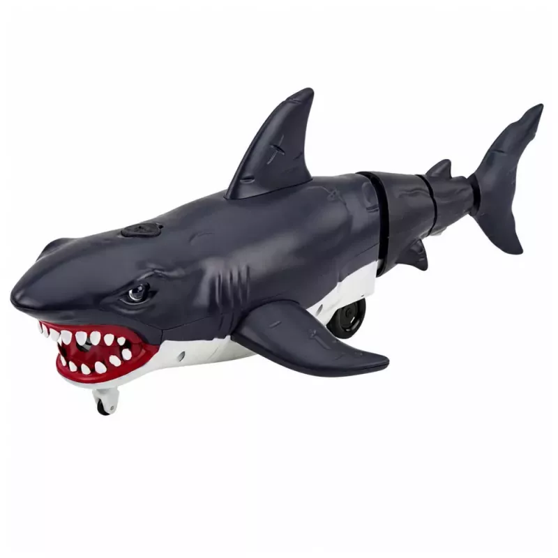 LEAN TOYS RC Shark Zdalnie Sterowany Rekin, Porusza Ogonem, Światła, Efekt Dymu, Czarny