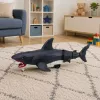 LEAN TOYS RC Shark Zdalnie Sterowany Rekin, Porusza Ogonem, Światła, Efekt Dymu, Czarny
