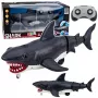 LEAN TOYS RC Shark Zdalnie Sterowany Rekin, Porusza Ogonem, Światła, Efekt Dymu, Czarny