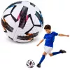 Piłka treningowa LEAN TOYS na trawę, biała, wzorzysta, 22 cm, rozmiar 5