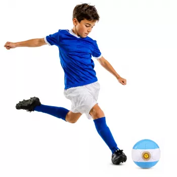 Piłka treningowa LEAN TOYS na trawę, kolory Argentyny, 22 cm, rozmiar 5