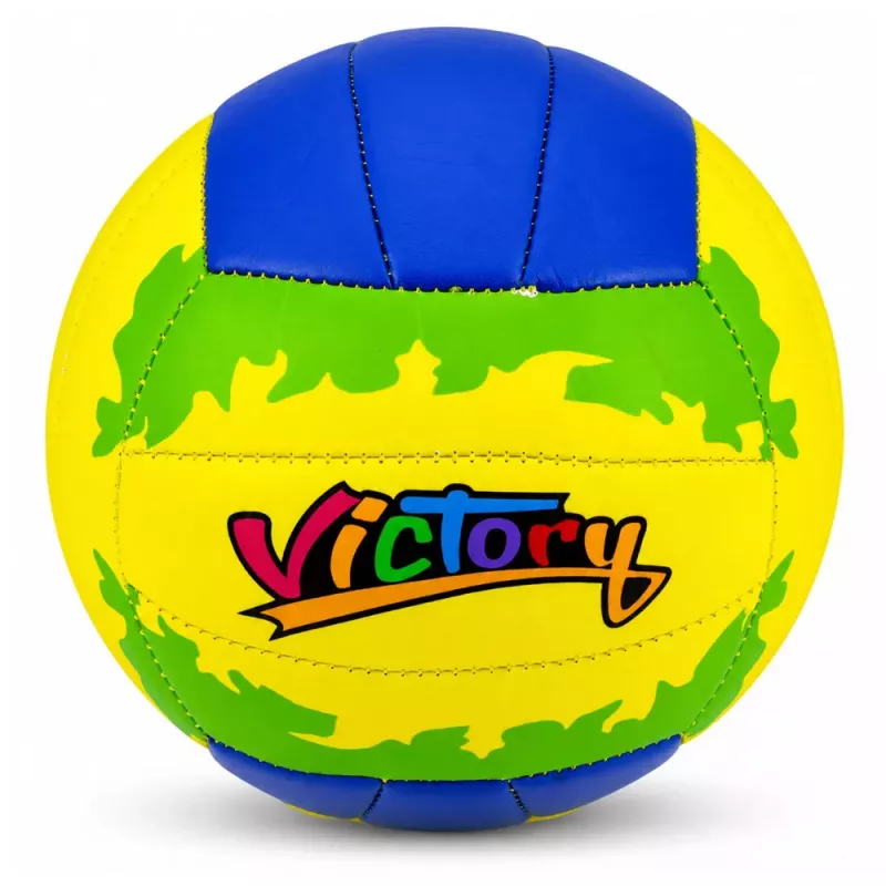 Piłka treningowa do siatkówki LEAN TOYS, żółto-niebieska, 22 cm, rozmiar 5