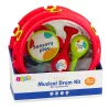 LEAN TOYS Zestaw instrumentów muzycznych dla dzieci Bębenek Grzechotki Tamburyn Kastaniety