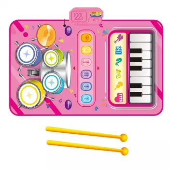 LEAN TOYS Interaktywna Mata Taneczna Edukacyjne Bębny Piano 2 w 1