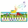 LEAN TOYS Edukacyjna Mata Muzyczna Pianino Zwierzęta Dźwięki Instrumentów 100x36 cm