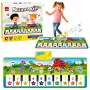 LEAN TOYS Edukacyjna Mata Muzyczna Pianino Zwierzęta Dźwięki Instrumentów 100x36 cm