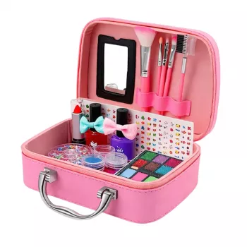 LEAN TOYS Beauty Set Kosmetyczka dla Dzieci Akcesoria do Paznokci Suszarka 20 szt.