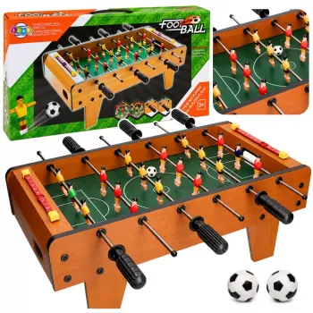 LEAN TOYS Piłkarzyki Arcade Mini Drewniany Stół do Gry 50x25 cm