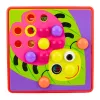 LEAN TOYS Button Mosaic Puzzle Creative Geometric Puzzle Mushrooms 46 pcs.