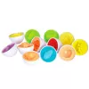 LEAN TOYS Sortownik Jajek Edukacyjny, Dopasowywanie Kształtów, Kolorowe Owoce, 12 szt.