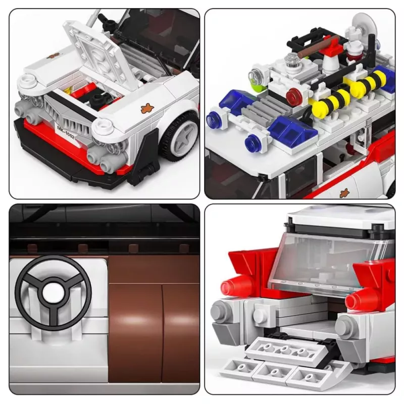 LEAN TOYS Klocki Budowlane Autobus Duch Biały 631 szt.