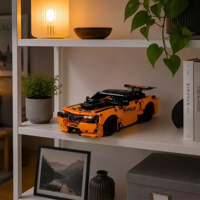LEAN TOYS Samochód RC Zdalnie Sterowany Klocki Konstrukcyjne Pomarańczowy 545 szt.