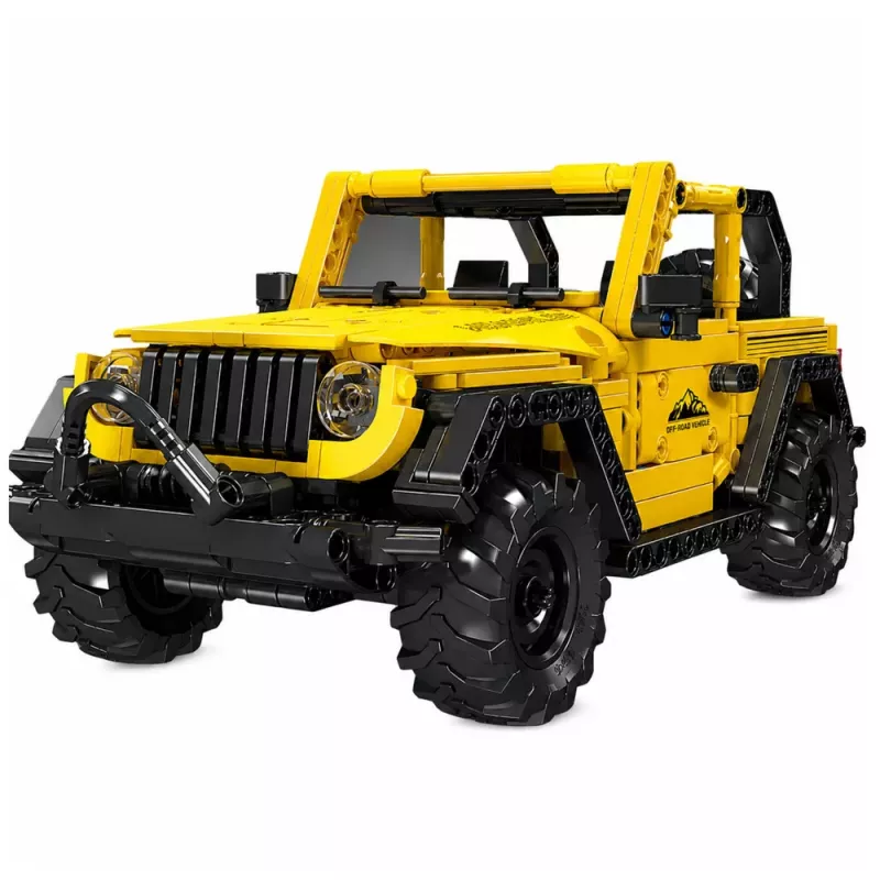 LEAN TOYS Klocki Konstrukcyjne Samochód Terenowy Wrangler Żółty 746 szt.