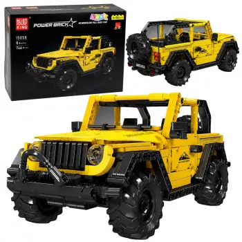 LEAN TOYS Klocki Konstrukcyjne Samochód Terenowy Wrangler Żółty 746 szt.
