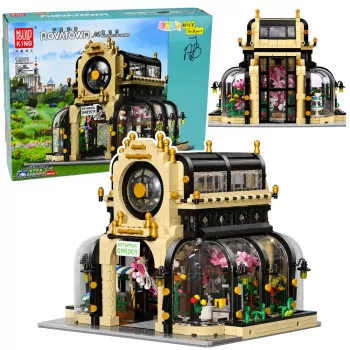 LEAN TOYS Klocki Konstrukcyjne Ogród Botaniczny Oranżeria z Oświetleniem LED 2147 Elementów