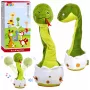 LEAN TOYS Pluszowy Tańczący Wąż Interaktywna Maskotka Muzyczna Zielony