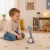 LEAN TOYS Pluszowy Tańczący Kot Interaktywna Zabawka Dźwięki Muzyczne Mascot Szary