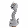 LEAN TOYS Pluszowy Tańczący Kot Interaktywna Zabawka Dźwięki Muzyczne Mascot Szary