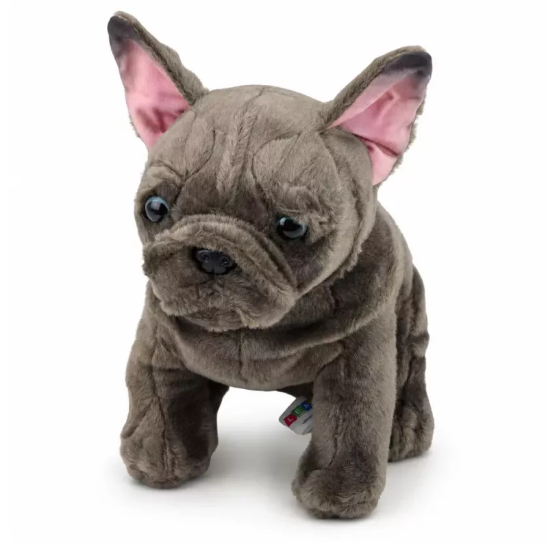 LEAN TOYS Pluszowy Piesek Buldog Francuski Brązowy 22 cm